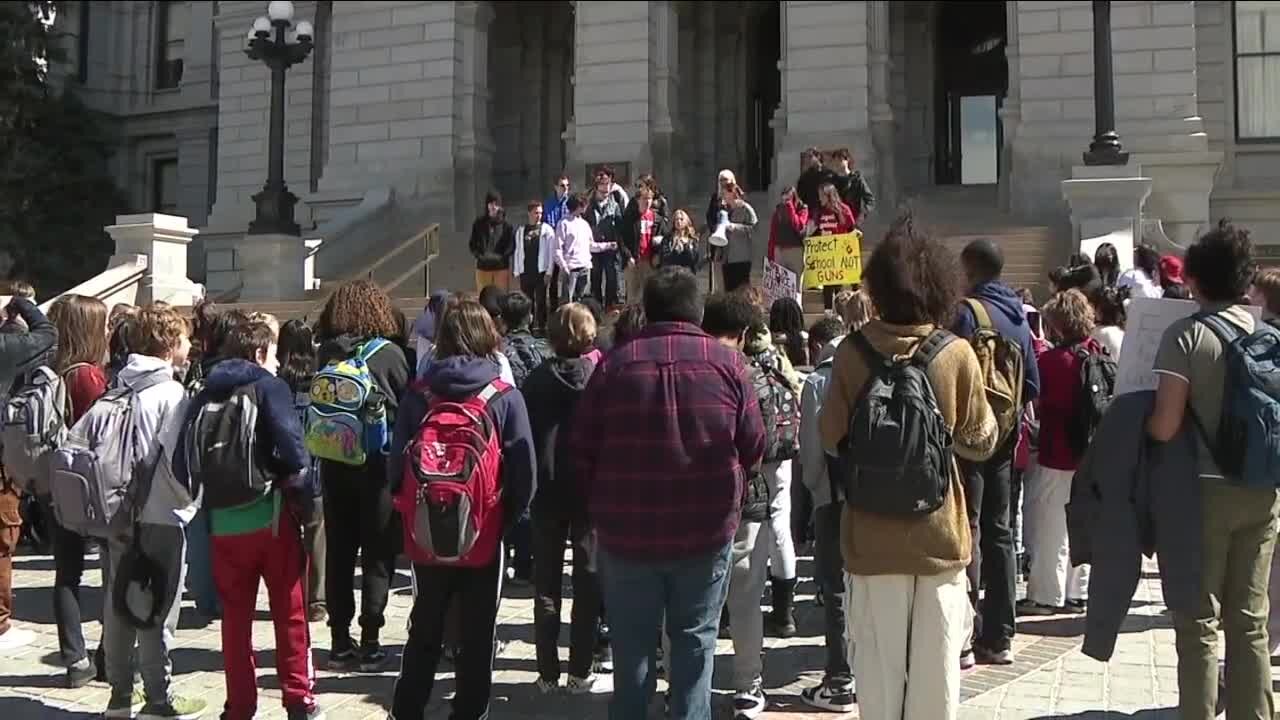 Students rally at state Capitol for gun reform after another school shooting