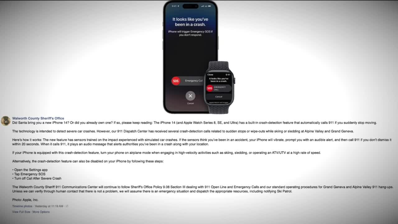 iPhone, Apple Watches send false crash alerts to authorities