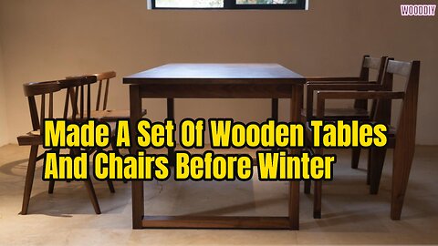 [WOODDIY]Made A Set Of Wooden Tables And Chairs Before Winter #diy #handmade #woodworking