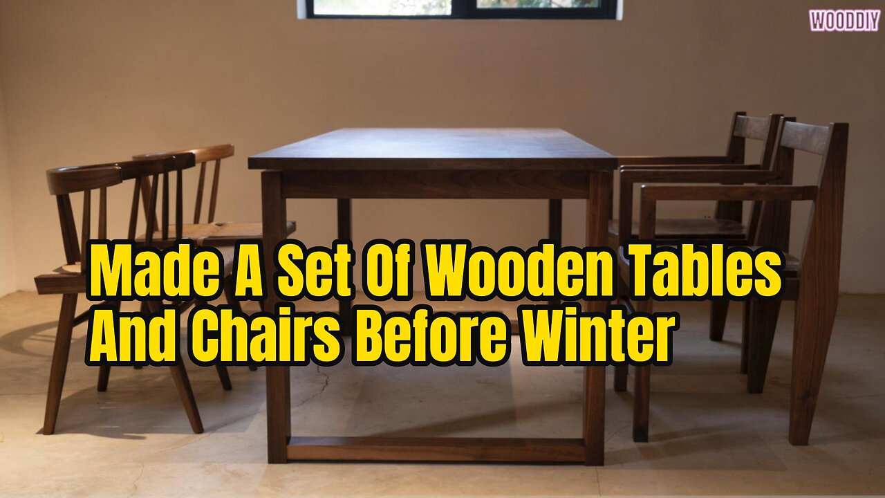 [WOODDIY]Made A Set Of Wooden Tables And Chairs Before Winter #diy #handmade #woodworking