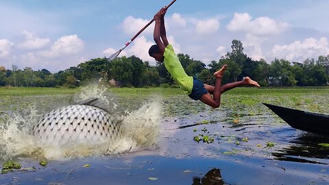 Top 10 Fishing Video 🥰 Best Bamboo Crossbow Fishing From Boat😒