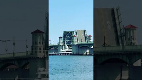 St. Augustine’s Lion 🦁 bridge opened for ship 🚢 to pass through.