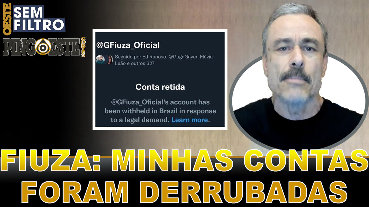 Guilherme Fiuza tem todas as contas derrubadas [GUILHERME FIUZA]