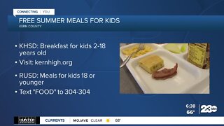 Free summer meals for kids in Kern County