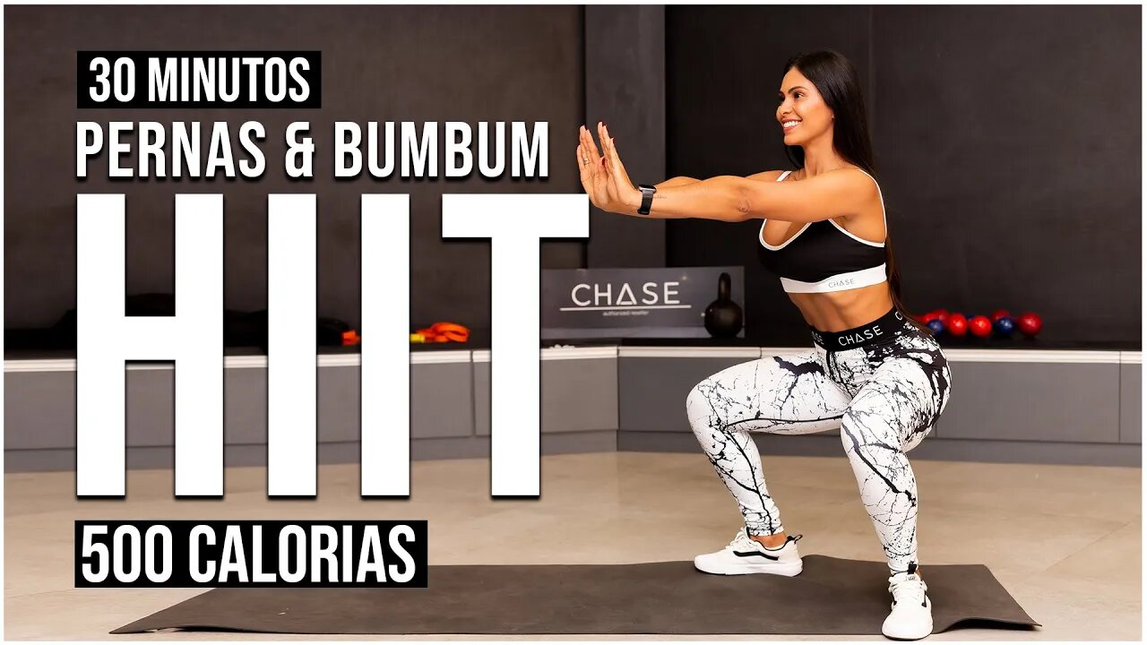 30 Min Pernas & BUMBUM Treino HIIT para Tonificar | Queime 500 Calorias | Em Casa | Sem Equipamento