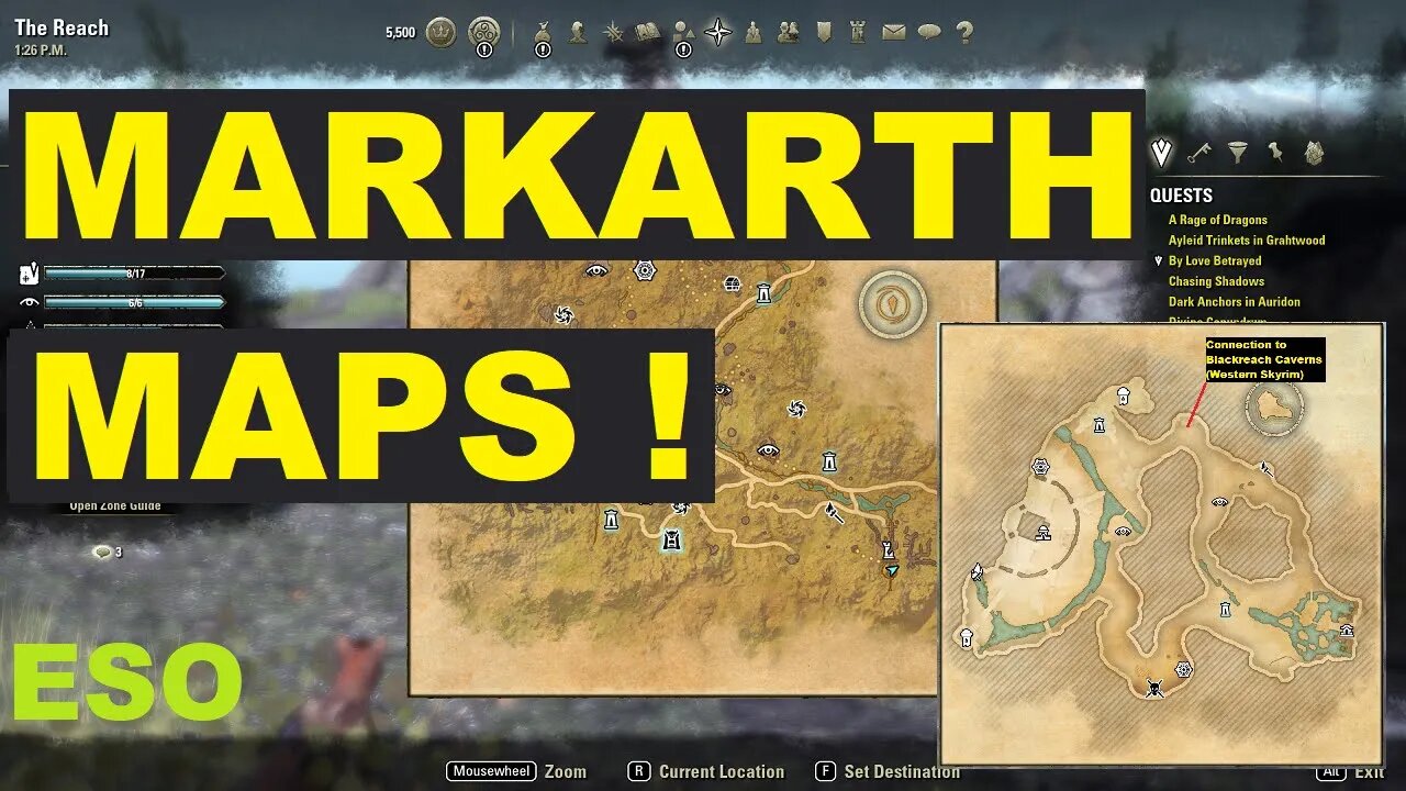 ESO MARKARTH MAPS! - (The Reach, Arkthzand) Elder Scrolls Online