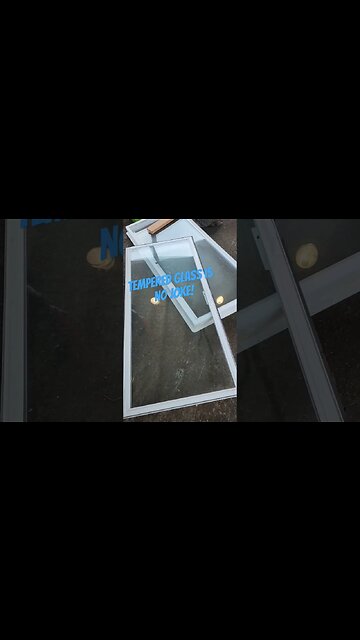 I took an old sliding glass door to the dump. Tempered glass is very strong, I couldn't break this!