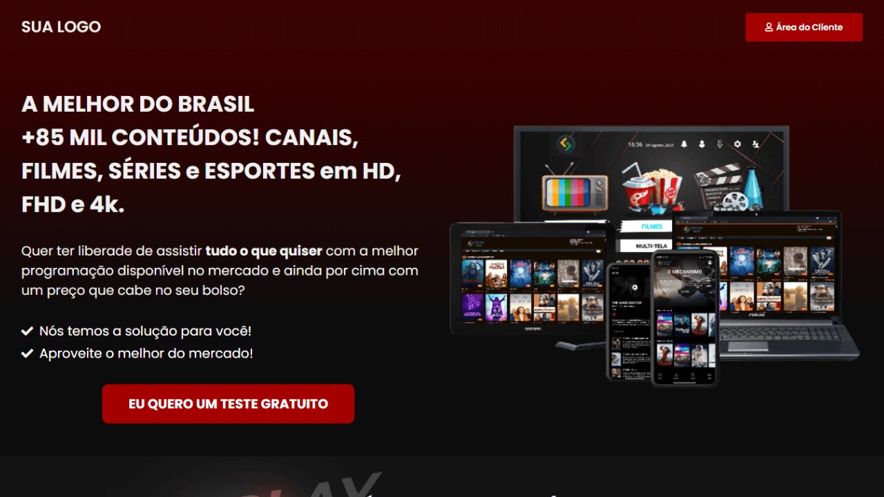 Script Site Iptv PRO MAX Novo Modelo De Site