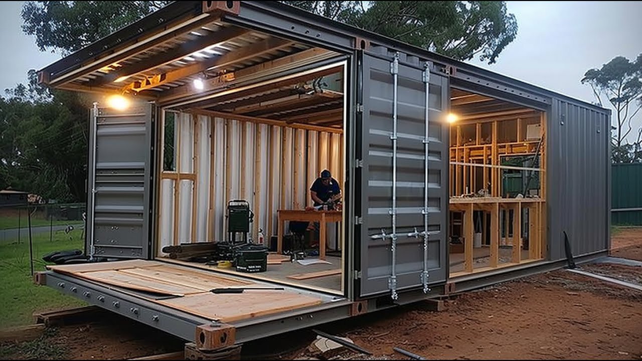 Man Builds Amazing DIY Container Workshop