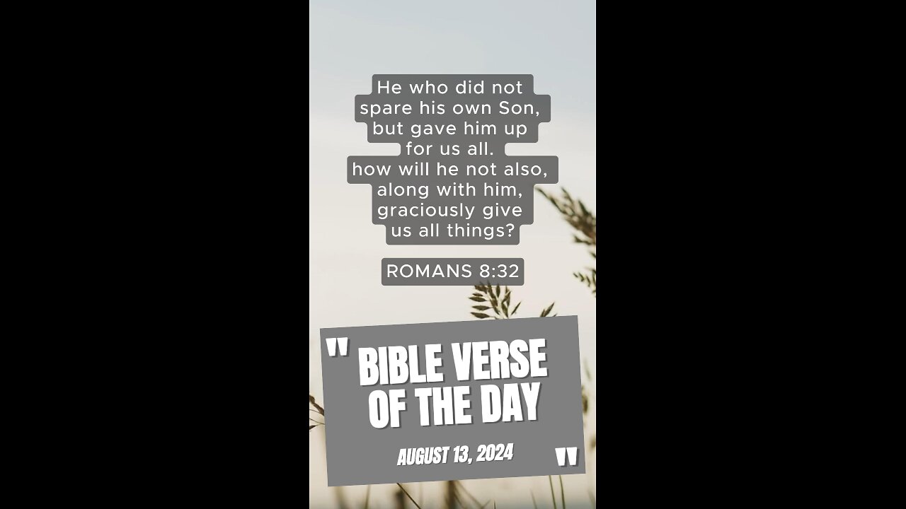 Bible Verse of the Day: August 13, 2024