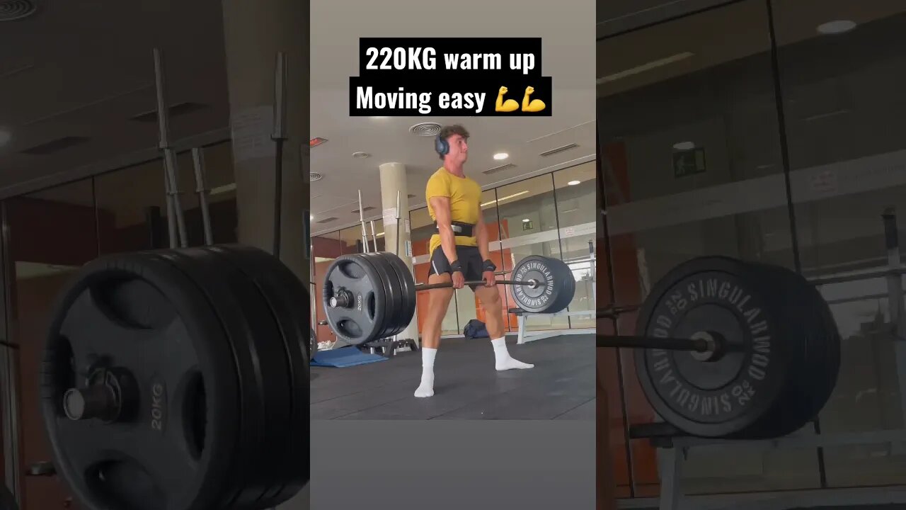 220KG warmup Deadlifts 💪💪 #shorts #youtubeshorts #deadlift