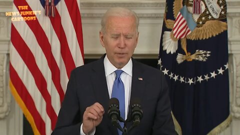 Biden struggles to read teleprompter.