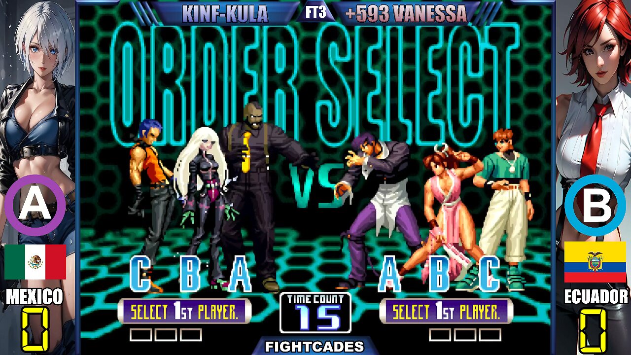 kfk2k2pls - 🇲🇽 KINF-KULA FT3 🇪🇨 +593 Vanessa | #kof2002 #kof2002plus #combos #gameplay #kof #kofxv