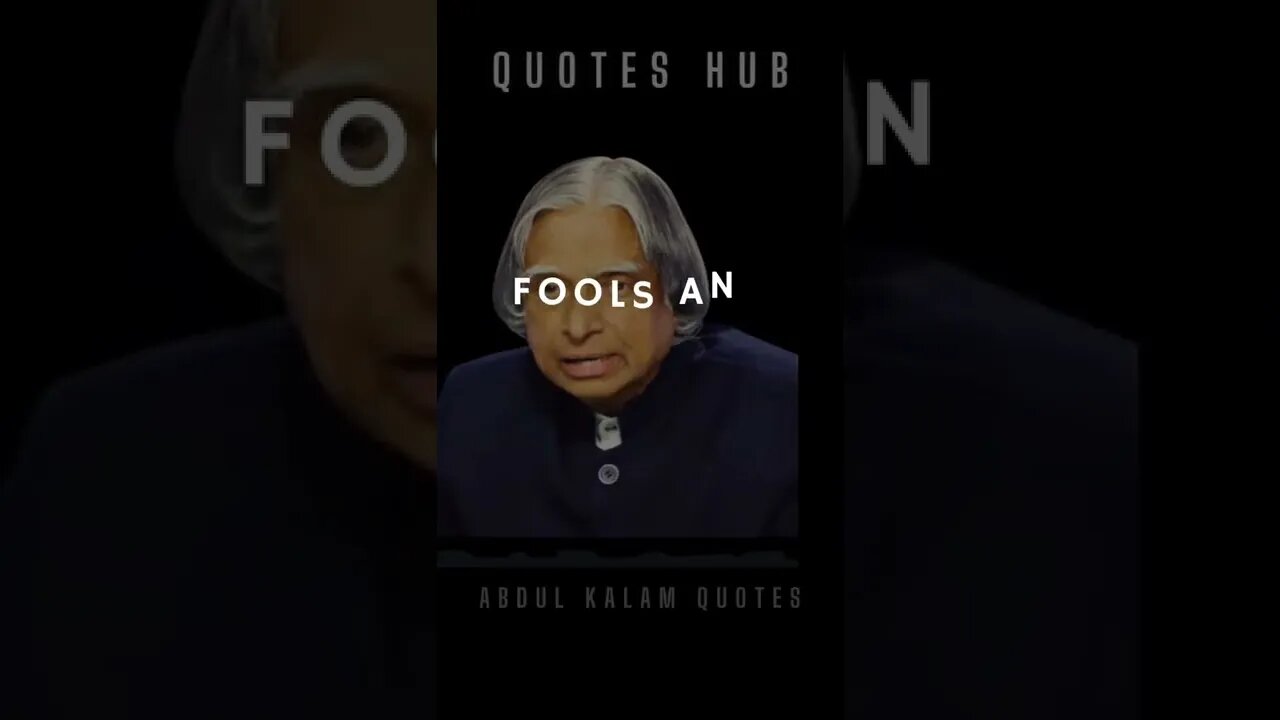 One of the Most Inspiring Quotes from APJ Abdul Kalam || #quotes || #shorts