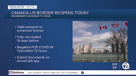 Canadian border reopens to fully vaccinated Americans