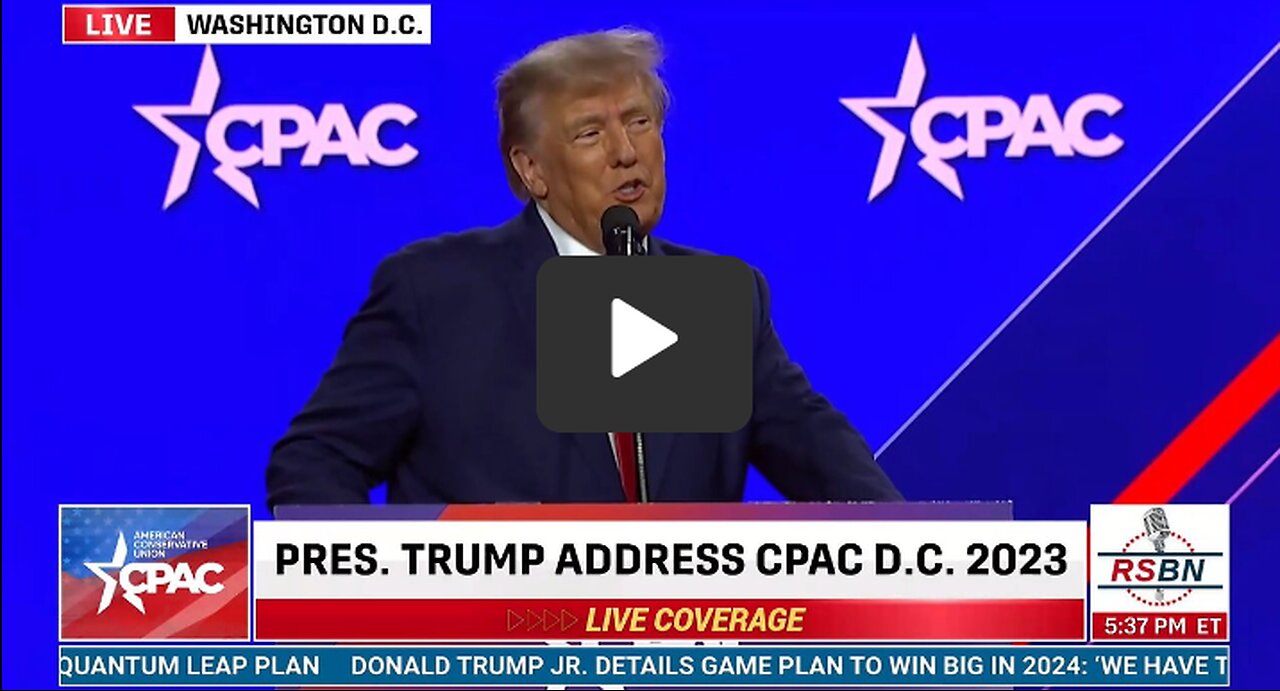 LIVE: Donald Trump delivering Keynote speech at CPAC 2023 …