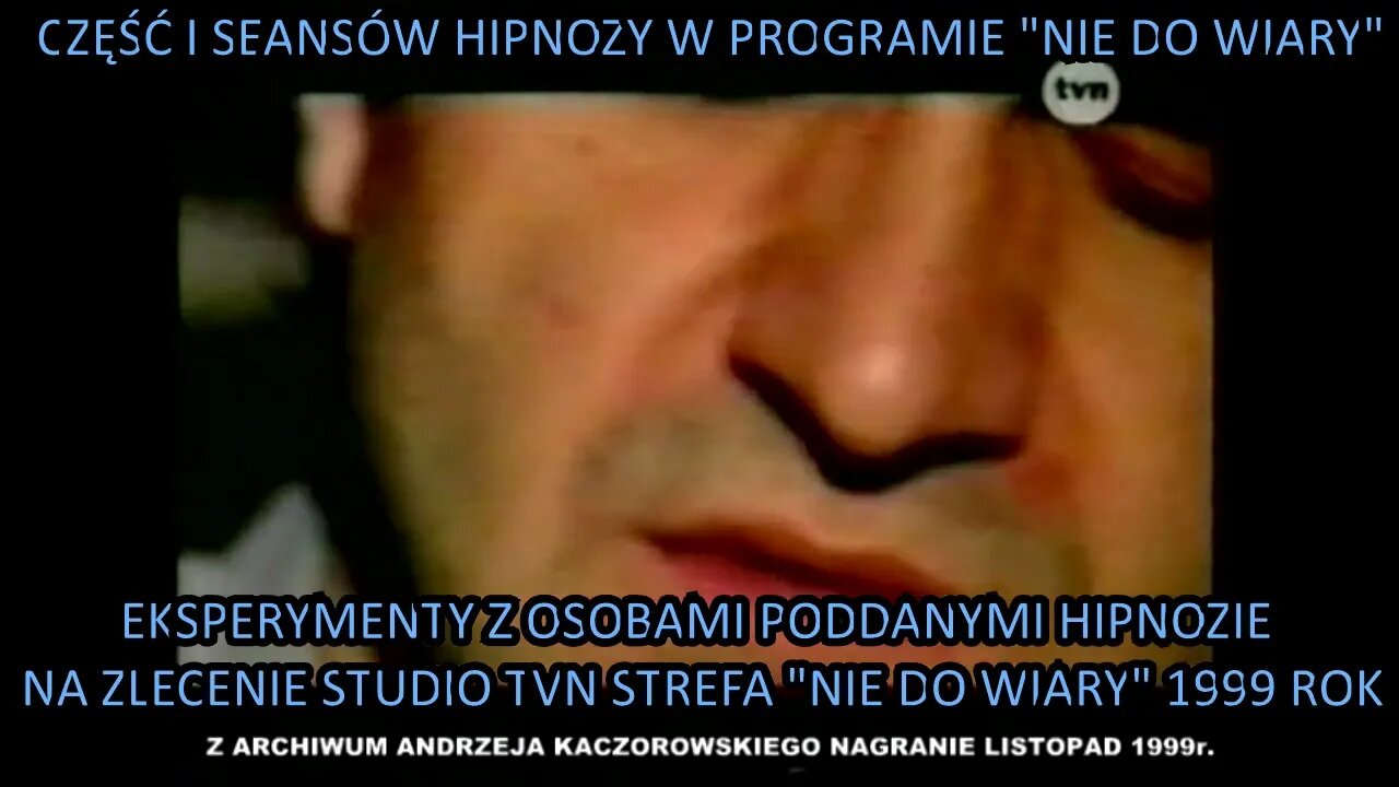 MEDIALNA HIPNOZA TELEWIZYJNA, "NIE DO WIARY" UWOLNIENIA NAŁOGÓW, PSYCHOMANIPULACJA, "część I"