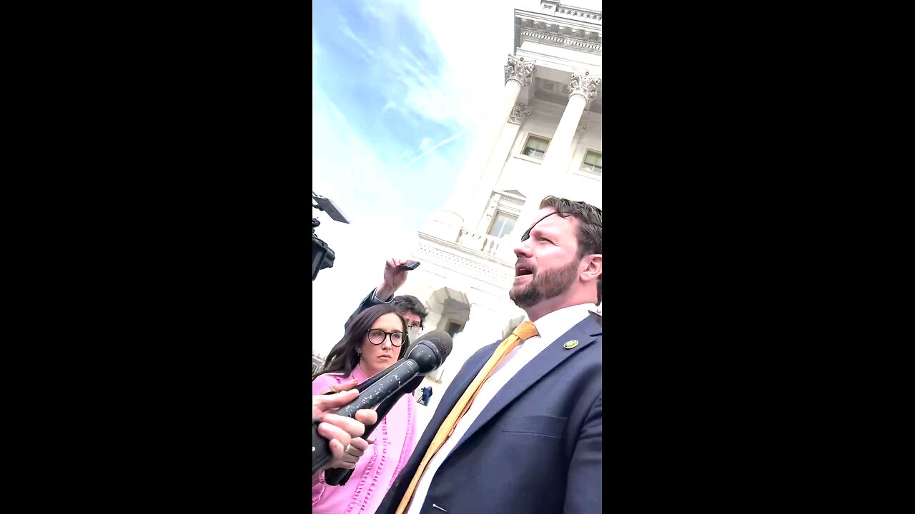 This is Rep. Dan Crenshaw as he walks out of the Capitol after voting to give Joe Biden the power