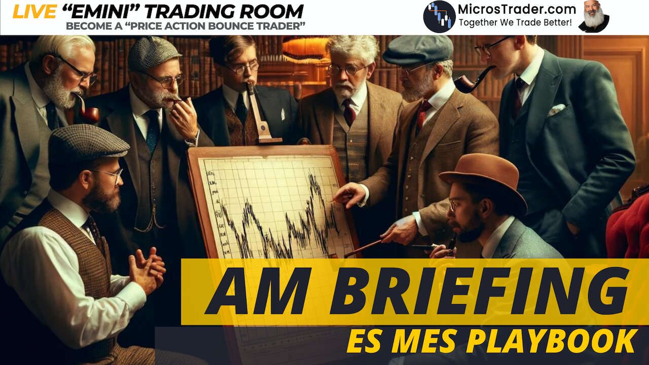 AM Briefing Mon 08/12 | Preparing ES & NQ Traders For Emini Micros Futures Trading Room