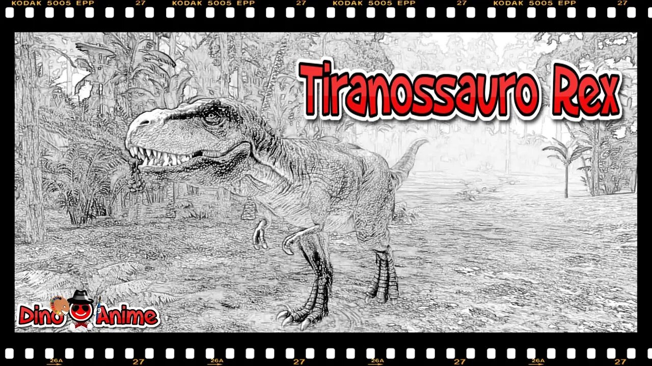 Desenho a Mão do Tiranossauro Rex | Hand Drawing of Tyrannosaurus Rex | Nº 01 | 2021