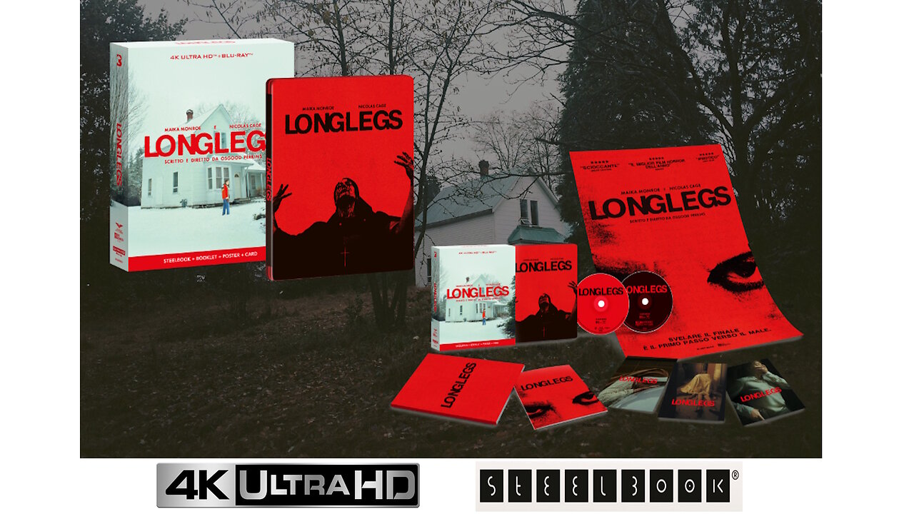 Longlegs [4K UHD Steelbook Special Edition] Maika Monroe & Nicolas Cage