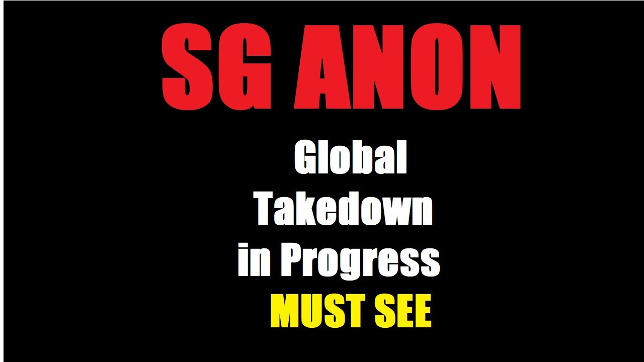 SG Anon ~ Global Takedown in Progress ~MUST SEE