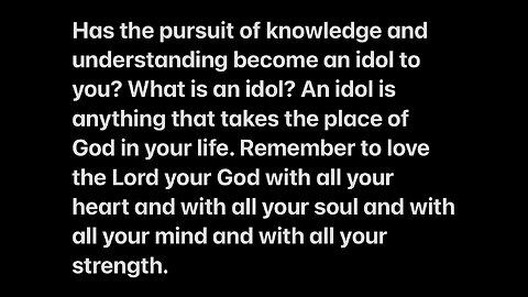 Knowledge and Understanding an Idol?