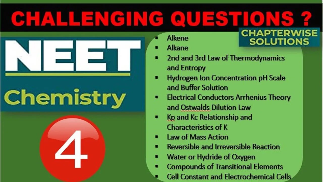 NEET CHEMISTRY | Part - 4