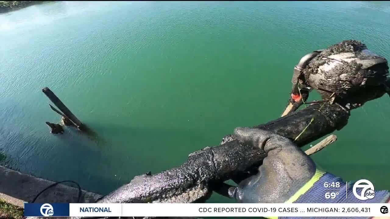 Local man pulls tons of garbage from metro Detroit rivers with magnet fishing