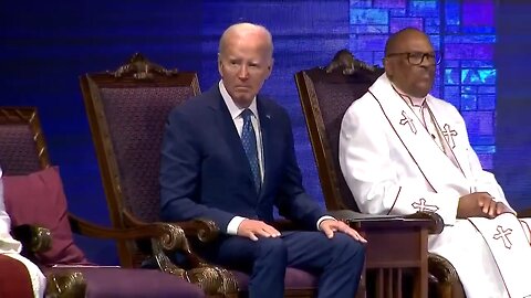 Biden looking very confused and dazed at black church in Philadelphia