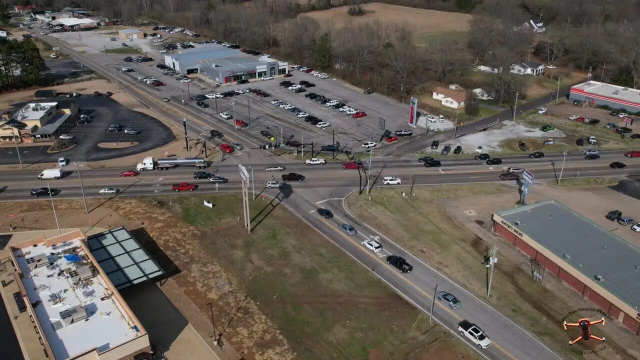 Corinth, MS Traffic Timelapse Drone Video