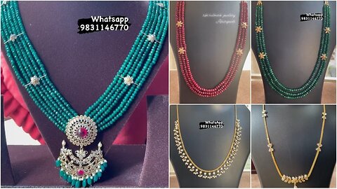 14ct Gold Beautiful Long Pearls Necklace Designs By Atharv J