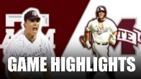 Mississippi State vs #10 Texas A&M Highlights (GAME 2!) 2022 College Baseball Highlights