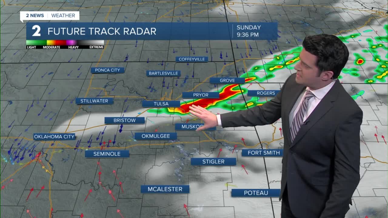 Thunderstorms and windy tonight