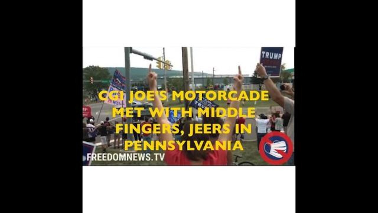 CGI Joe Biden Greeted With Middle Fingers, Jeers in PA