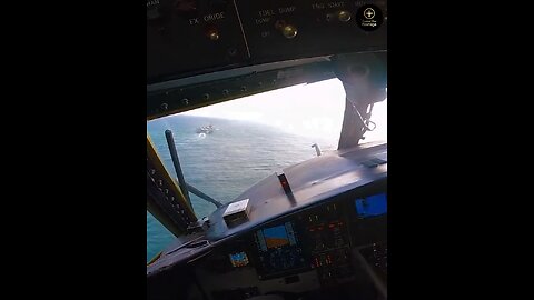 Cockpit view of a E-2 Hawkeye landing on an Aircraft Carrier!