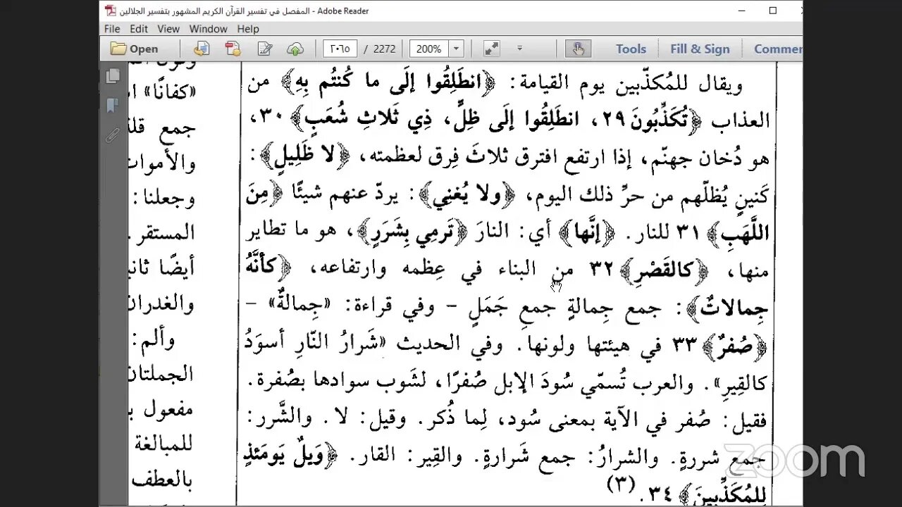 29- المجلس رقم [ 29 ] وتفسير الجزء رقم [ 29 ] من تفسير الجلالين.