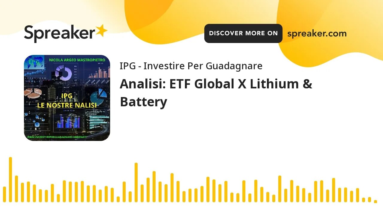 Analisi: ETF Global X Lithium & Battery