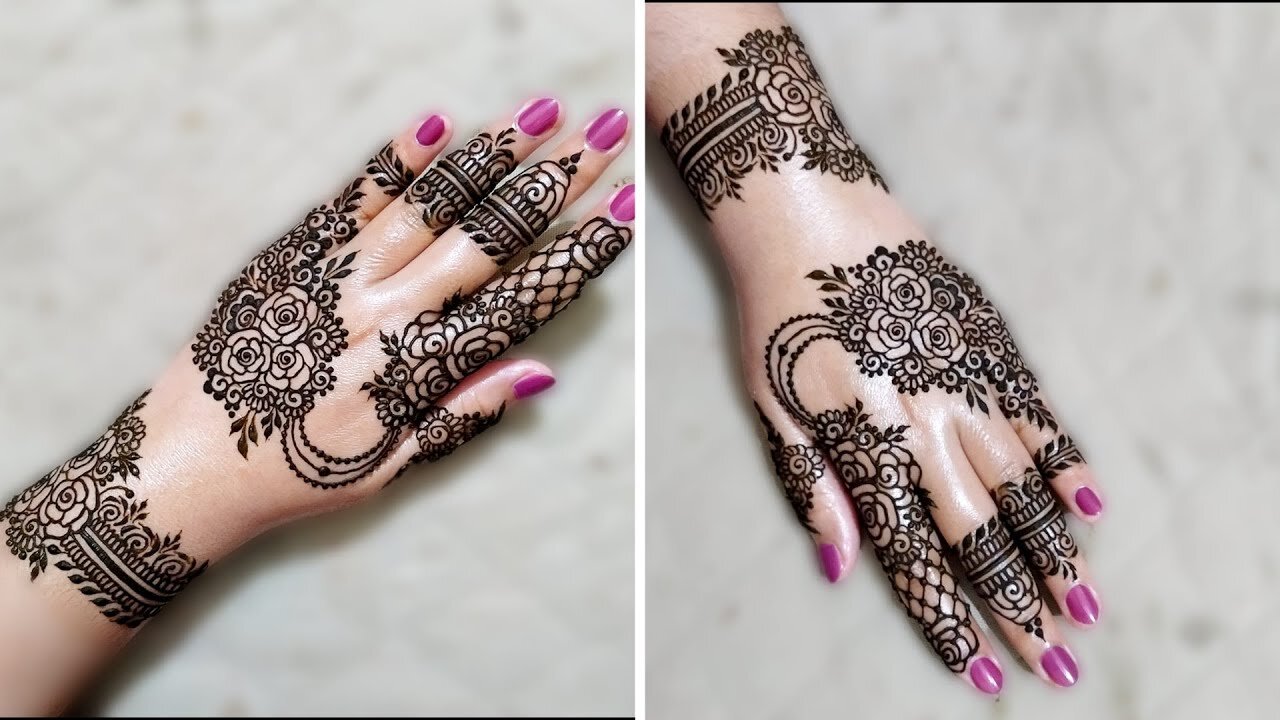 Most Elegant Henna Design For Back Hand | Sam Henna Creations | mehandi design for back hand simple