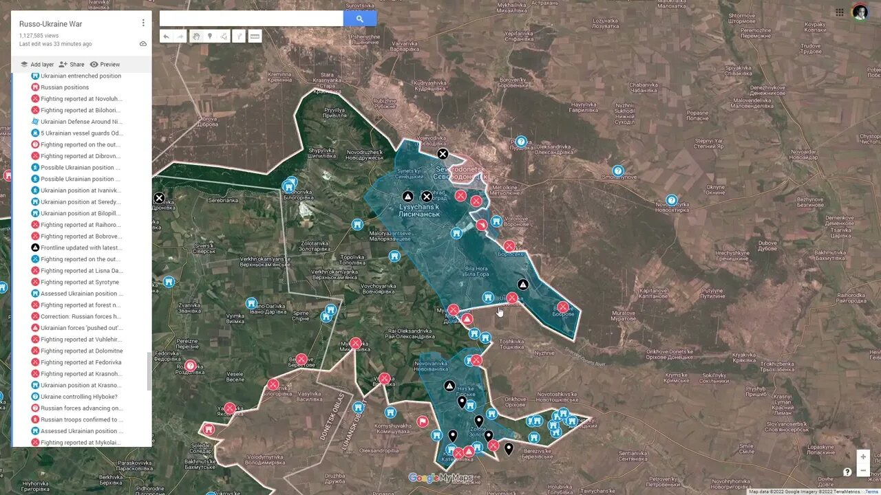 [ Ukraine SITREP ] Day 106-107 (9-10/6) Summary - Ukr push at Ternova failed; RF heading to Sydorove