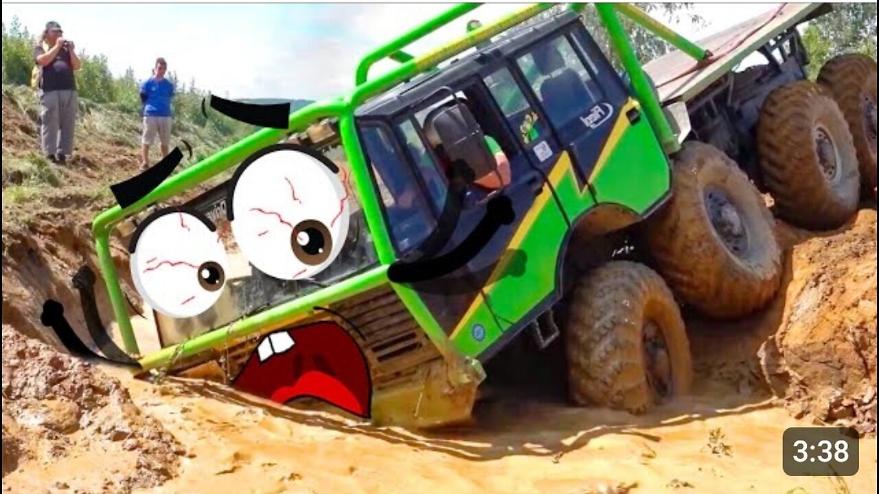 Off Road Truck Mud Race _ Extrem off road 8X8 Truck Tatra - Woa Doodles Funny Videos