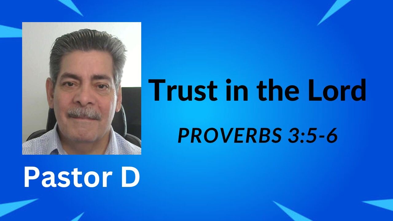 The is a message from Proverbs 3:5-6 about trusting God in difficult times.