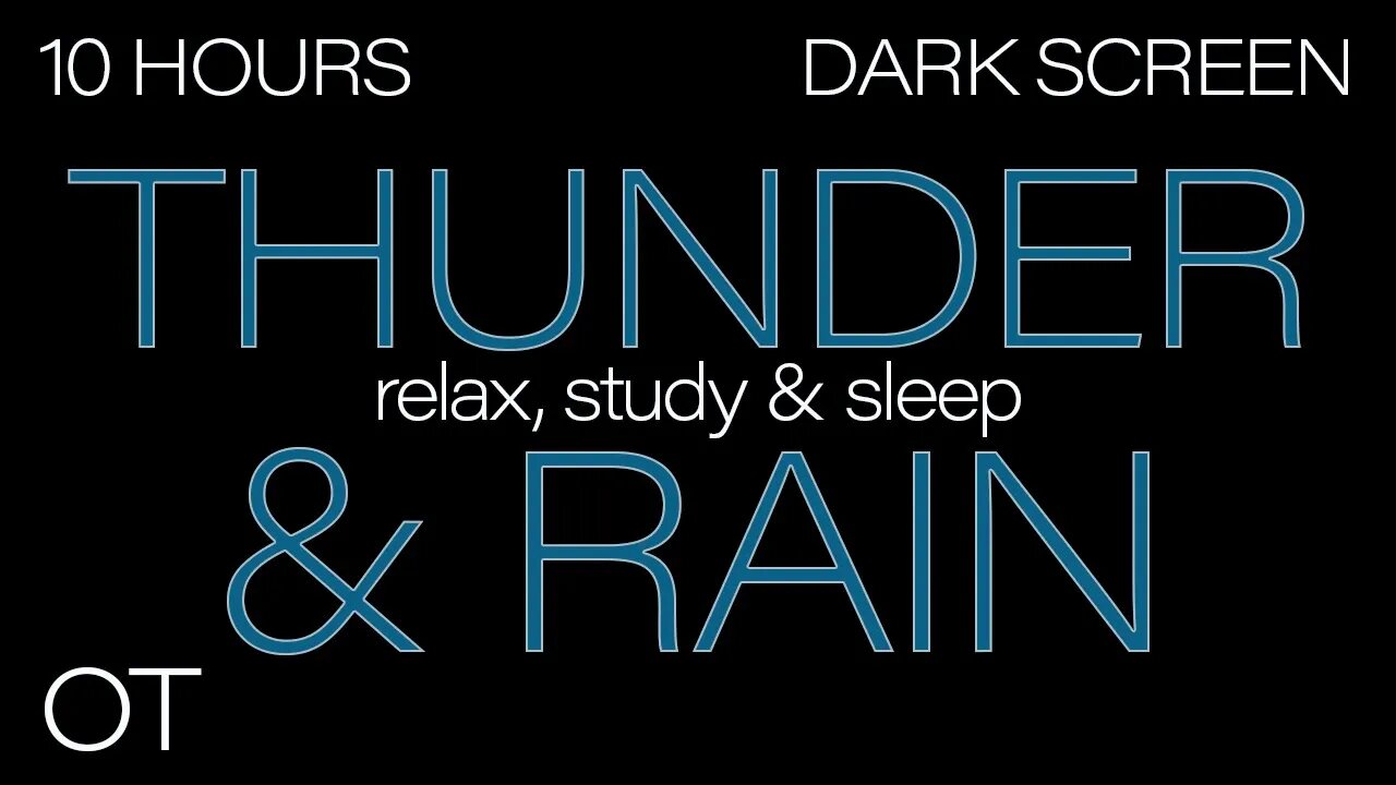 THUNDER & RAIN Sounds for Sleeping| Relaxing| Studying| BLACK SCREEN| Real Storm Sounds | 10 HOURS