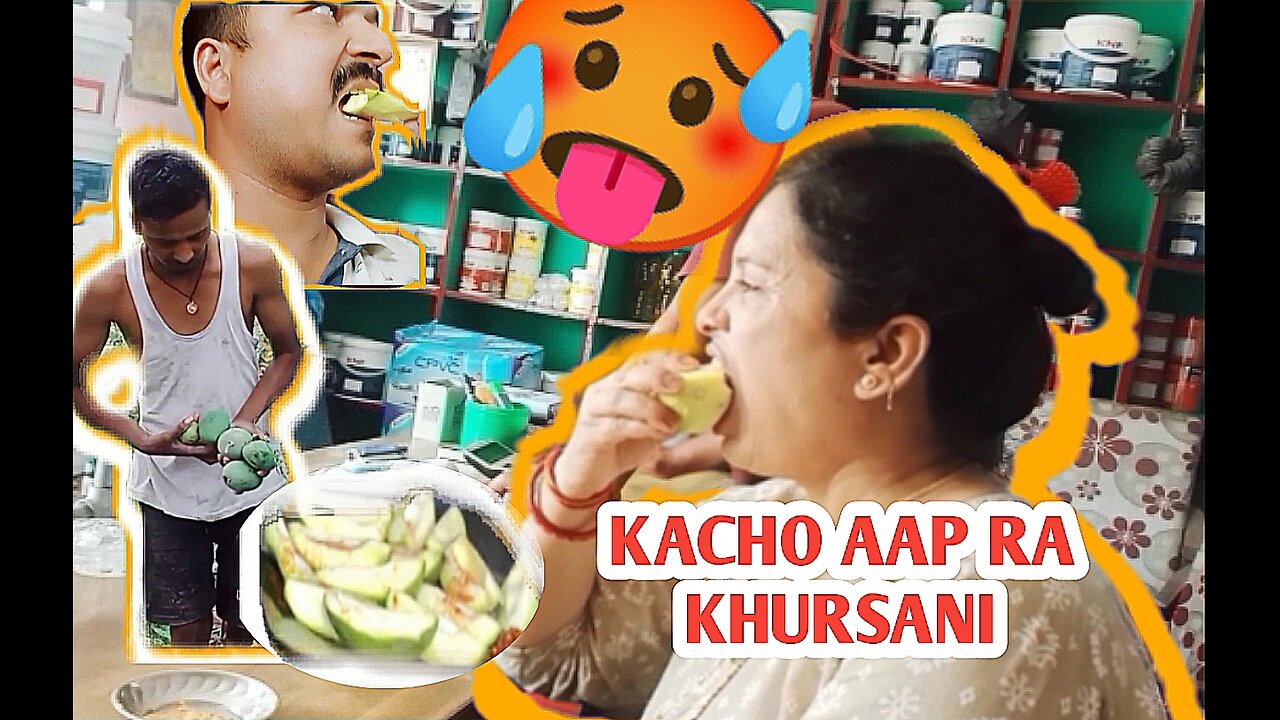 raw mango salt||dherai barsa ma kacho aap ra khursani khiyo||kakile khanu vo majjale||Saurab vlogs