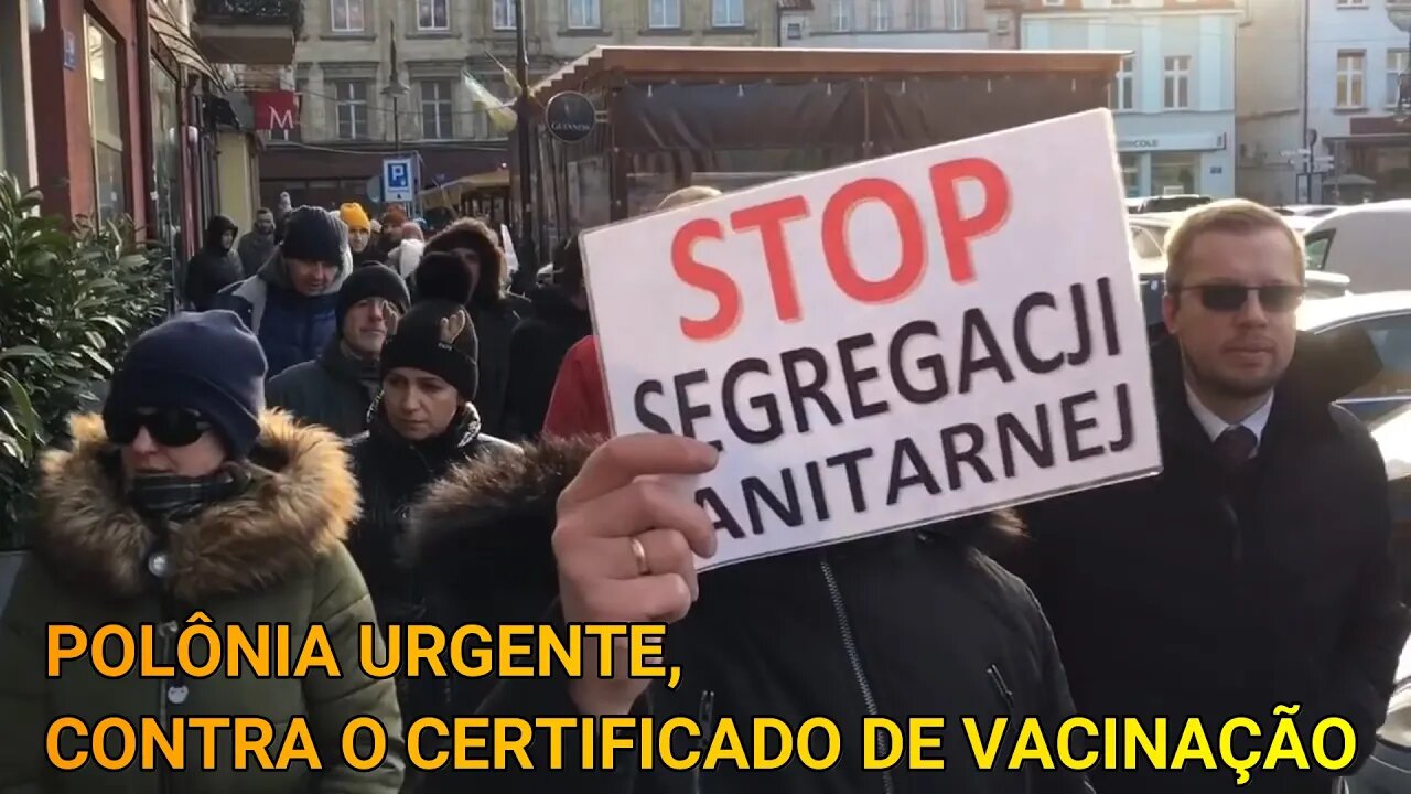 POLÔNIA URGENTE, HOJE PROTESTOS CONTRA O CERTIFICADO DE VACINAÇÃO