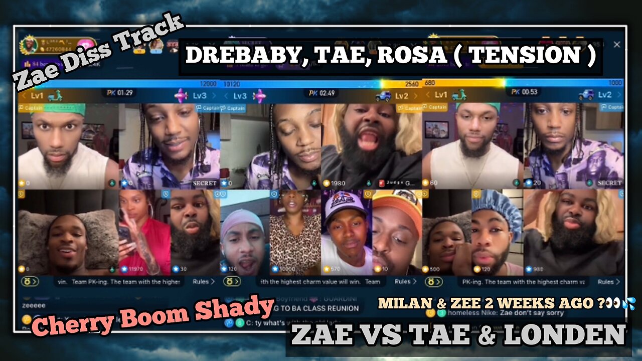 PT.3 CHERRY BOOM here - ZAE VS TAE & LONDEN - SHAMAR VS ROSA - FT.DREBABY,MILAN- zae diss song