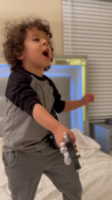 When Marco was 2 years old he sang and played #johnfogerty song