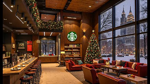 Starbucks Christmas Jazz Café ☕🎄 Christmas Jazz Music 2025 for Relaxation, Unwinding 🎅