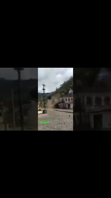 ¡La tierra tembló! Hace unas horas en Brasil, impactante deslave