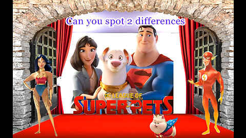 DC League of Super pets 2022- Find the two differences - Brain games and puzzles welcome and try...